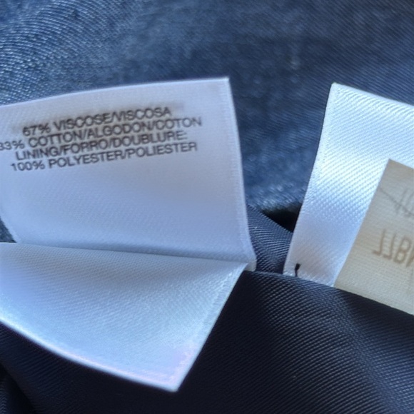 Nine West Chambray Denim Sleeveless Sheath Mini Dress Denim Silver Zip Front - Picture 11 of 13